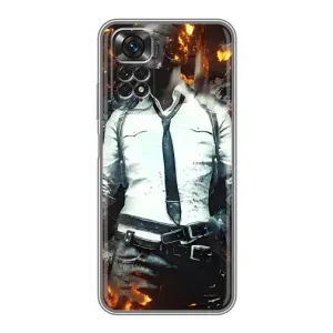Силиконовый чехол с картинкой "Герой Pubg" на Xiaomi Redmi Note 11 / 11s (Man Пубг)