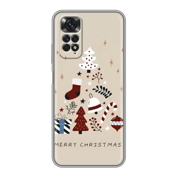 Чехол с рисунком «Merry Christmas» для Xiaomi Redmi Note 11 / 11s