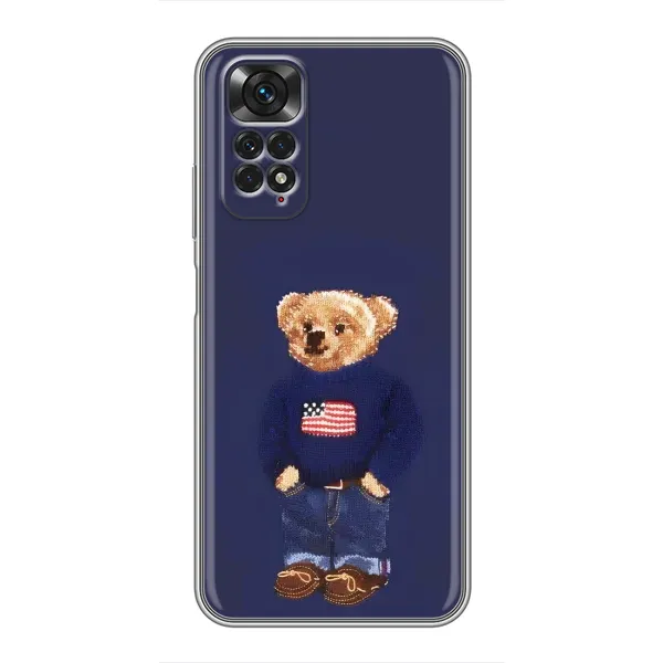 Чехол с рисунком «Мишка USA» для Xiaomi Redmi Note 11 / 11s Чехол с рисунком «Мишка USA» для Xiaomi Redmi Note 11 / 11s