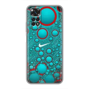 Силиконовый Чехол на Xiaomi Redmi Note 11 / 11s с картинкой Nike (Найк зеленый)