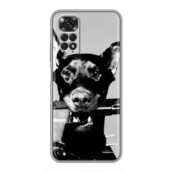Чехол с рисунком «Опасный доберман» для Xiaomi Redmi Note 11 / 11s Чехол с рисунком «Опасный доберман» для Xiaomi Redmi Note 11 / 11s