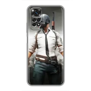 Силиконовый чехол с картинкой "Герой Pubg" на Xiaomi Redmi Note 11 / 11s (Пабг)