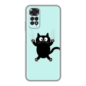 Силиконовый чехол с котиком для Xiaomi Redmi Note 11 / 11s
