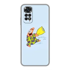 Чехлы с Патриком на Xiaomi Redmi Note 11 / 11s (Патрик с подушкой)