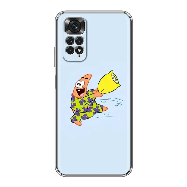 Чехол с рисунком «Патрик с подушкой» для Xiaomi Redmi Note 11 / 11s Чехол с рисунком «Патрик с подушкой» для Xiaomi Redmi Note 11 / 11s