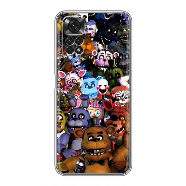 Чехол с рисунком «Персонажи Фредди» для Xiaomi Redmi Note 11 / 11s Чехол с рисунком «Персонажи Фредди» для Xiaomi Redmi Note 11 / 11s