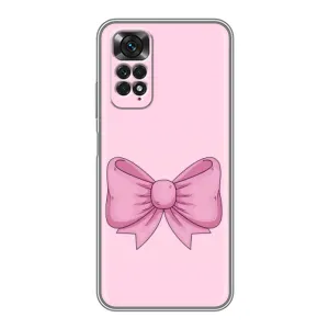 Чехол банты для Xiaomi Redmi Note 11 / 11s (Розовый бантик)