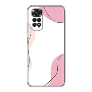 Чохол квітковий дизайн для Xiaomi Redmi Note 11 / 11s (Рожевий фон)