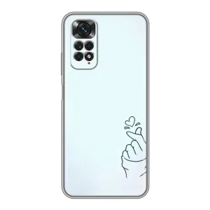 Чохол (Знак сердечка) для Xiaomi Redmi Note 11 / 11s (Сердечко на блакитному)