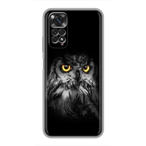 Чохли з принтом СОВИ для Xiaomi Redmi Note 11 / 11s (Сова на чорному)