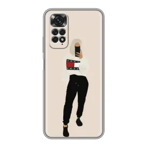 Силиконовый Чехол на Xiaomi Redmi Note 11 / 11s с картинкой Стильных Девушек (Стильная)