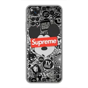 Чехол с Брендами одежды на Редми Нот 11 (Supreme Маус)