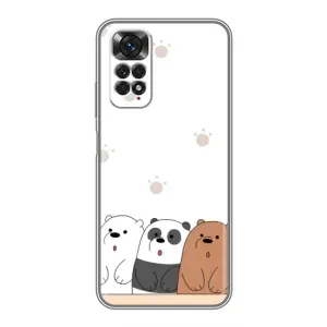 Чехлы с изображением разных животных для Xiaomi Redmi Note 11 / 11s (Удивленные медвеженки)