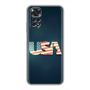 Чехол Флаг USA для Xiaomi Redmi Note 11 / 11s (USA)