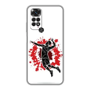 Чехлы с принтом Спортивная тематика для Xiaomi Redmi Note 11 / 11s (Волейболист)