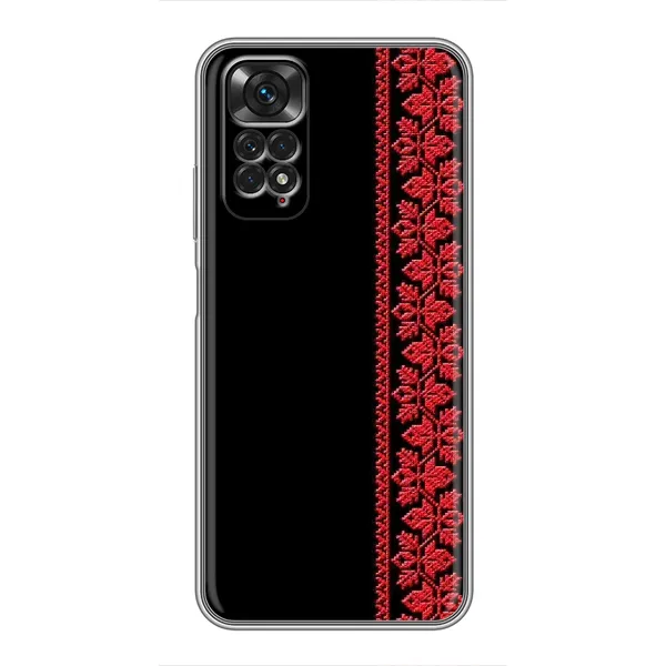 Чехол с рисунком «Вышиванка на черном» для Xiaomi Redmi Note 11 / 11s Чехол с рисунком «Вышиванка на черном» для Xiaomi Redmi Note 11 / 11s
