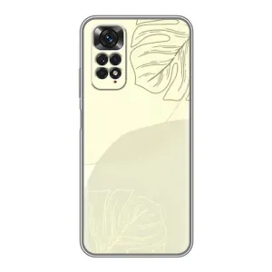 Чохол квітковий дизайн для Xiaomi Redmi Note 11 / 11s (Зелений фон)