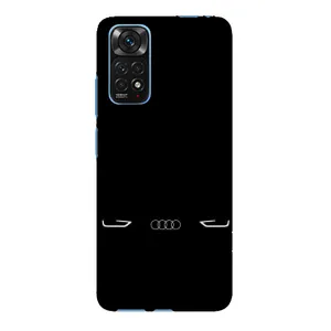 Силиконовый бампер с картинкой машины на Xiaomi Redmi Note 11E Pro (Силует Audi)