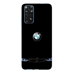 Силиконовый бампер с картинкой машины на Xiaomi Redmi Note 11E Pro (Черный BMW)