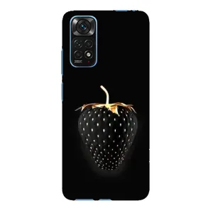 Чехол с изображением  вкусной еды для Xiaomi Redmi Note 11E Pro (Чёрная клубника)