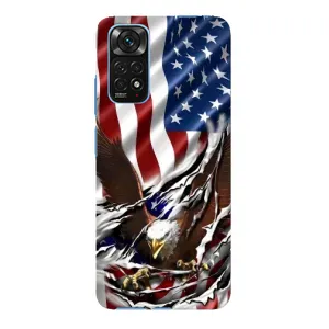 Чехол Флаг USA для Xiaomi Redmi Note 11E Pro (Флаг USA)