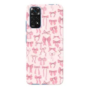 Чехол банты для Xiaomi Redmi Note 11E Pro (Фон бантики)