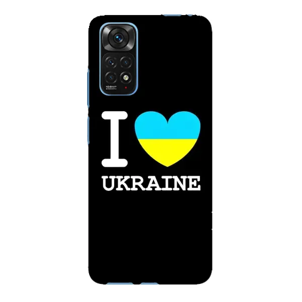 Чехол с рисунком «I Love Ukraine» для Xiaomi Redmi Note 11E Pro Чехол с рисунком «I Love Ukraine» для Xiaomi Redmi Note 11E Pro
