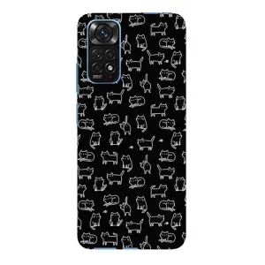 Чохол на тематику: Коти для Xiaomi Redmi Note 11E Pro (Котики на чорному)
