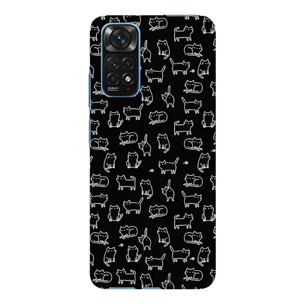 Чохол з малюнком «Котики на чорному» для Xiaomi Redmi Note 11E Pro Чохол з малюнком «Котики на чорному» для Xiaomi Redmi Note 11E Pro