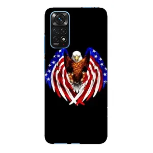 Чехол Флаг USA для Xiaomi Redmi Note 11E Pro (Крылья США)