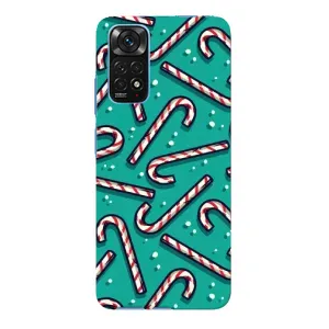 Силиконовый бампер на рождество для Xiaomi Redmi Note 11E Pro (Леденцы)