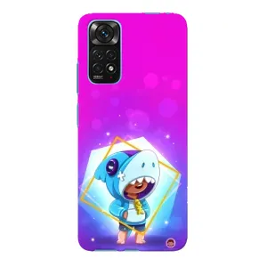 Чехол Бравл Старс для Xiaomi Redmi Note 11E Pro (Леон в костюме Акулы)