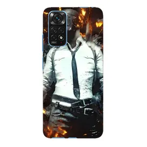 Силиконовый чехол с картинкой "Герой Pubg" на Xiaomi Redmi Note 11E Pro (Man Пубг)