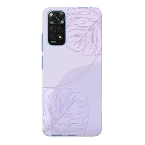 Чехол цветочный дизайн для Xiaomi Redmi Note 11E Pro (Монстера фиолетовая)