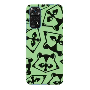 Силиконовый Чехол с Енотами на Xiaomi Redmi Note 11E Pro (Мордочки Енота)