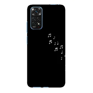 Чехол с картинками на черном фоне для Xiaomi Redmi Note 11E Pro (Ноты)