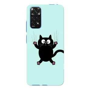 Силіконовий чохол з котиком для Xiaomi Redmi Note 11E Pro (Падаючий кіт)