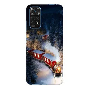 Силиконовый бампер на рождество для Xiaomi Redmi Note 11E Pro (Поезд)