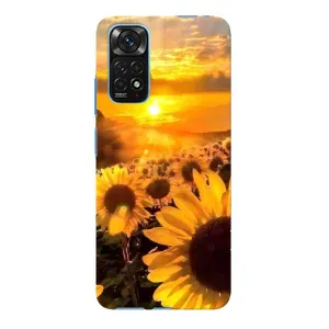 Чехол с Цветами для Xiaomi Redmi Note 11E Pro (поле подсолнухов)