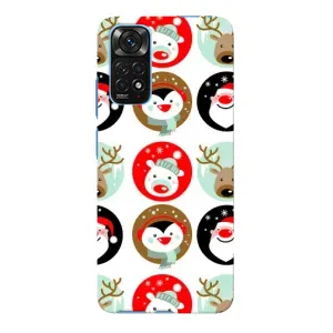 Силиконовый бампер на рождество для Xiaomi Redmi Note 11E Pro (Рождественский принт)