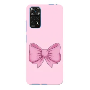 Чехол банты для Xiaomi Redmi Note 11E Pro (Розовый бантик)
