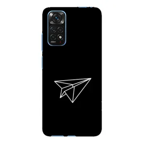 Чехол с картинками на черном фоне для Xiaomi Redmi Note 11E Pro (Самолетик)