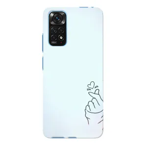 Чехлы (Знак сердечка) на Xiaomi Redmi Note 11E Pro (Сердце на голубом)