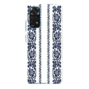 Силіконовый Чохол на Xiaomi Redmi Note 11E Pro з картинкой Вишиванки (Синя вишиванка)