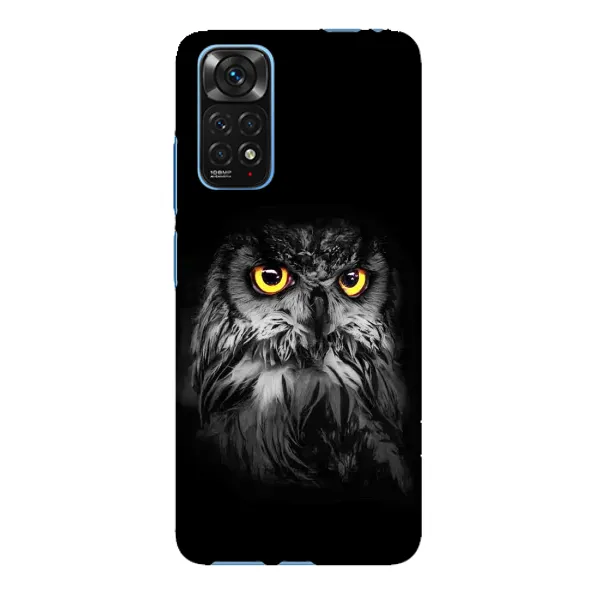 Чехол с рисунком «Сова на чёрном» для Xiaomi Redmi Note 11E Pro Чехол с рисунком «Сова на чёрном» для Xiaomi Redmi Note 11E Pro