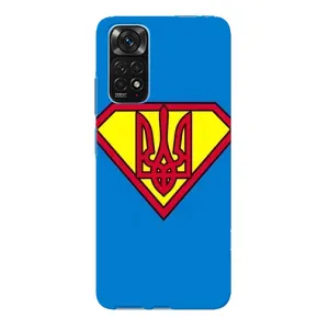 Чохол з картинкою (Патріотичний ГЕРБ) на Xiaomi Redmi Note 11E Pro (Герб - супер герой)