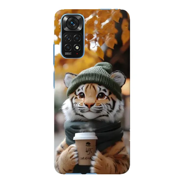 Чехол с рисунком «Тигр с кофе» для Xiaomi Redmi Note 11E Pro Чехол с рисунком «Тигр с кофе» для Xiaomi Redmi Note 11E Pro