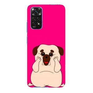 Чехол (ТПУ) Милые собачки для Xiaomi Redmi Note 11E Pro (Веселый Мопсик)