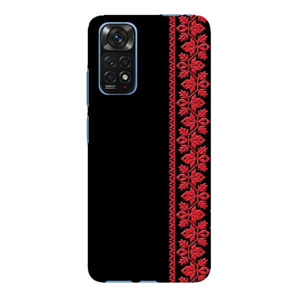 Чехол с рисунком «Вышиванка на черном» для Xiaomi Redmi Note 11E Pro Чехол с рисунком «Вышиванка на черном» для Xiaomi Redmi Note 11E Pro