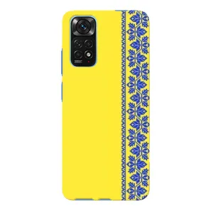 Силіконовый Чохол на Xiaomi Redmi Note 11E Pro (Вишиванка на жовтому фоні)